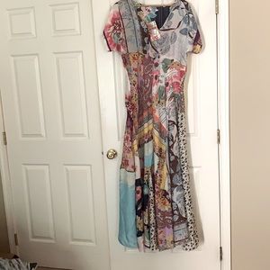 Silk dress from Johnny Was. New with tags. Size L